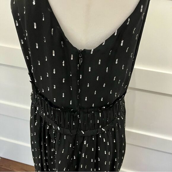 Joie Little Black Dress Silver Metallic Size Small Halter Spaghetti Straps - Picture 8 of 9
